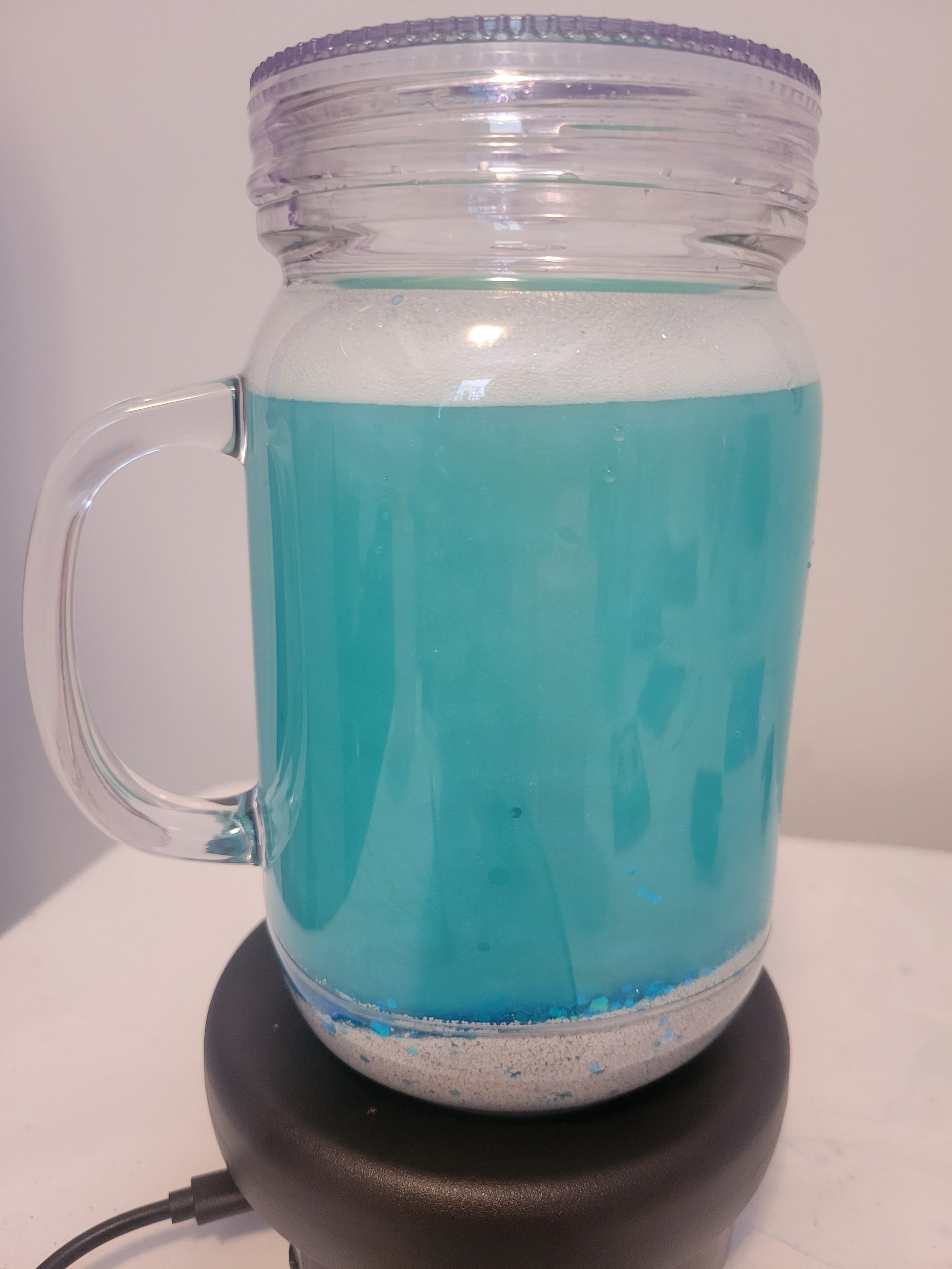 Beach themed Mason jar
